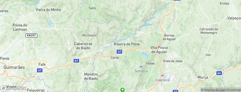 Ribeira de Pena (Salvador), Portugal Map