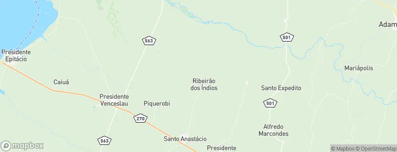 Ribeirão dos Índios, Brazil Map