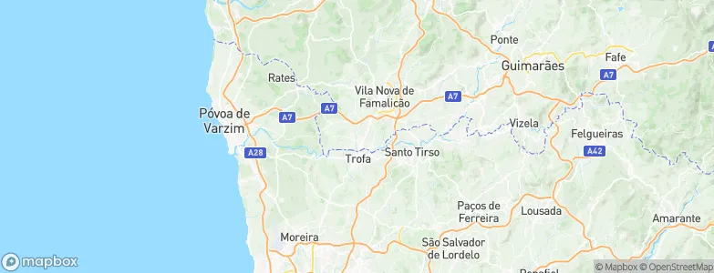 Ribeirão, Portugal Map