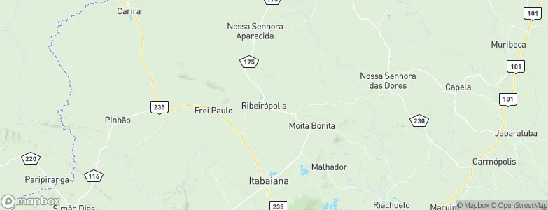 Ribeirópolis, Brazil Map