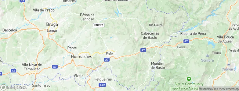 Ribeiros, Portugal Map