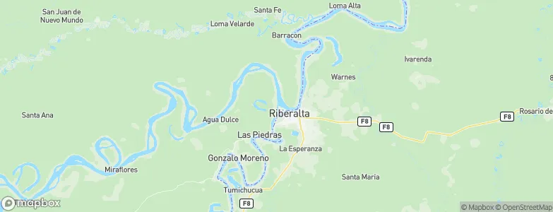 Riberalta, Bolivia Map