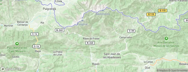 Ribes Altes, Spain Map