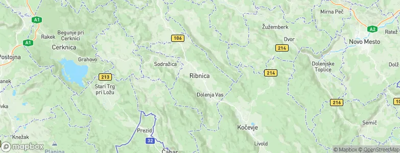 Ribnica, Slovenia Map