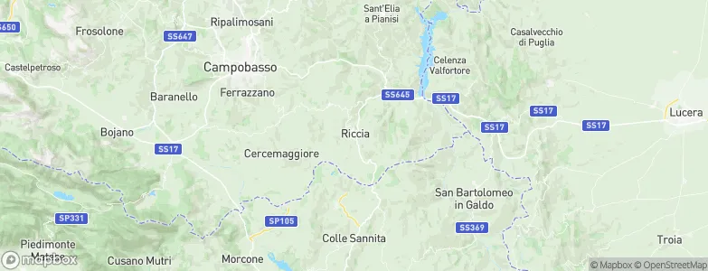 Riccia, Italy Map