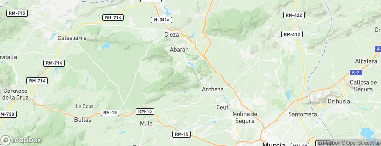 Ricote, Spain Map