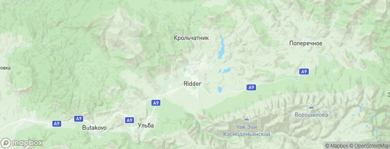 Ridder, Kazakhstan Map