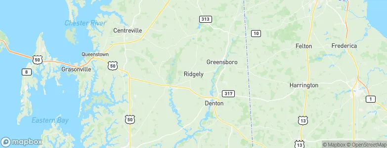Ridgely, United States Map