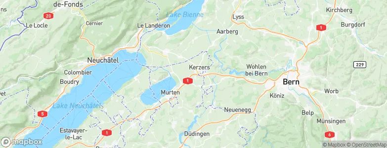 Ried bei Kerzers, Switzerland Map