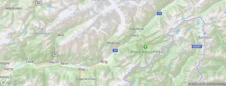 Riederalp, Switzerland Map