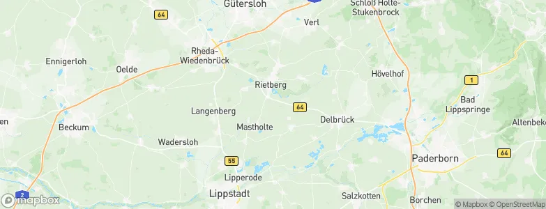 Rietberg, Germany Map