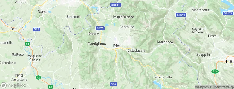 Rieti, Italy Map