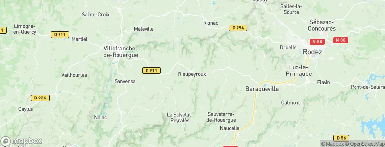 Rieupeyroux, France Map