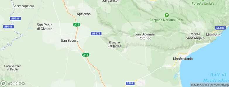 Rignano Garganico, Italy Map