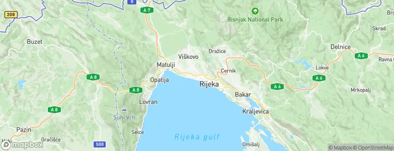 Rijeka, Croatia Map