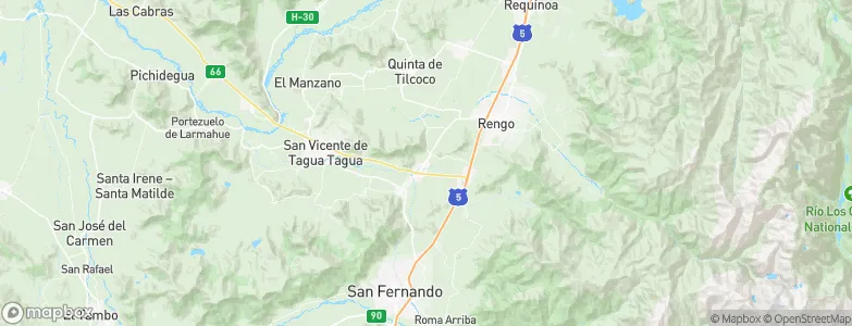 Rinconada de Malloa, Chile Map