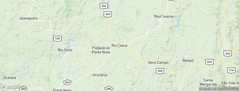Rio Casca, Brazil Map
