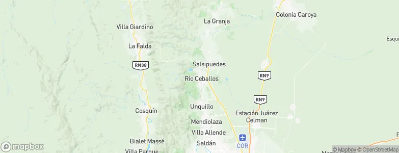 Río Ceballos, Argentina Map