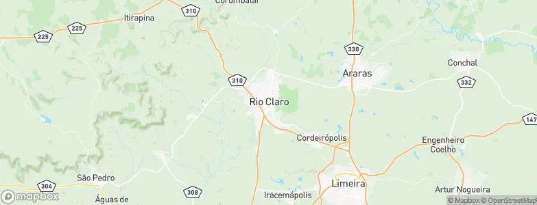 Rio Claro, Brazil Map