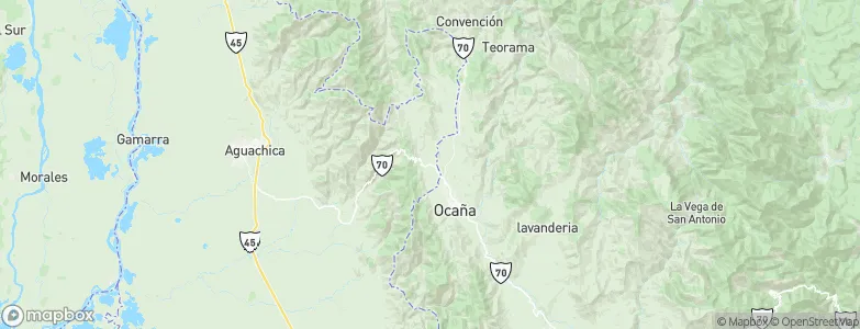 Río de Oro, Colombia Map