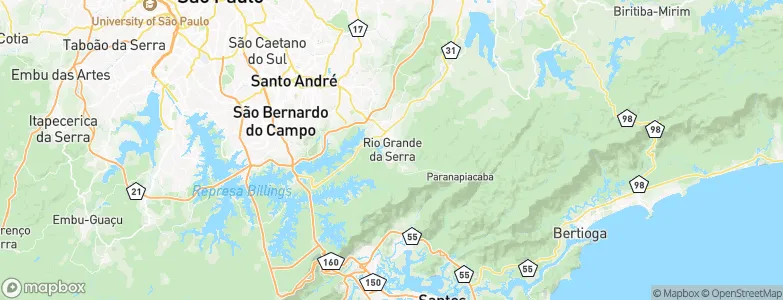 Rio Grande da Serra, Brazil Map