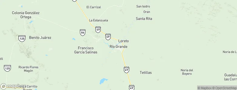 Río Grande, Mexico Map