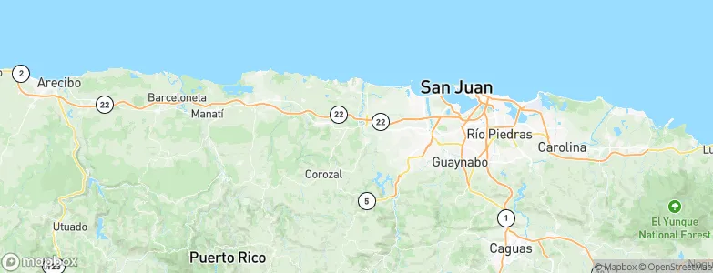 Río Lajas, Puerto Rico Map