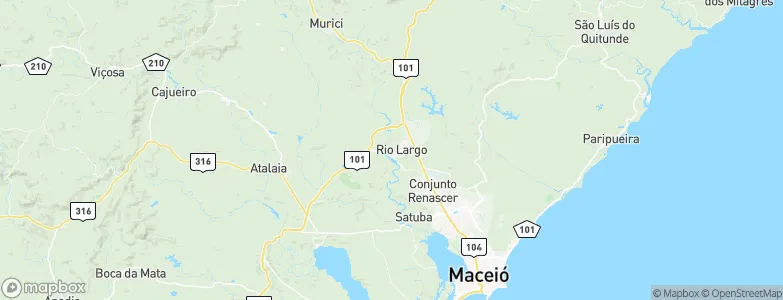 Rio Largo, Brazil Map