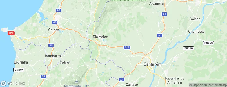 Rio Maior Municipality, Portugal Map