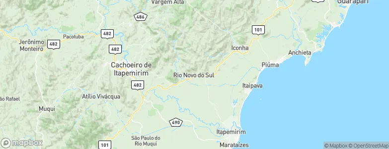 Rio Novo do Sul, Brazil Map
