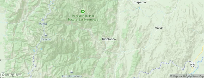 Rioblanco, Colombia Map