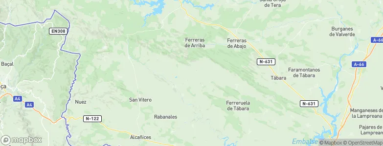 Riofrío de Aliste, Spain Map
