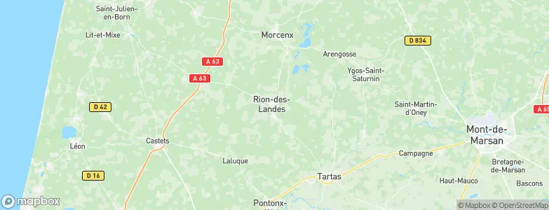 Rion-des-Landes, France Map