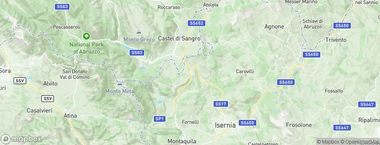 Rionero Sannitico, Italy Map