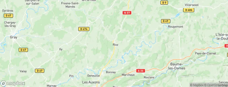 Rioz, France Map