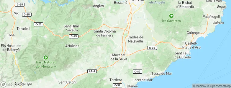 Riudarenes, Spain Map