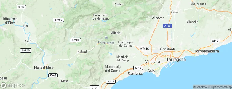 Riudecols, Spain Map