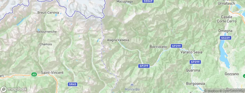 Riva Valdobbia, Italy Map