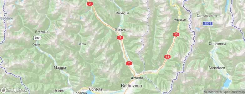 Riviera District, Switzerland Map