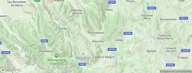 Rivisondoli, Italy Map