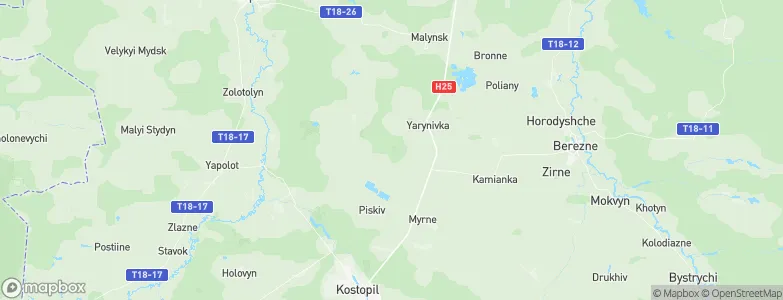 Rivnens’ka Oblast’, Ukraine Map