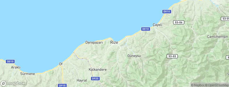 Rize, Turkey Map