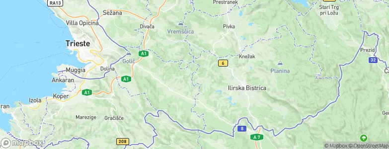 Rjavče, Slovenia Map
