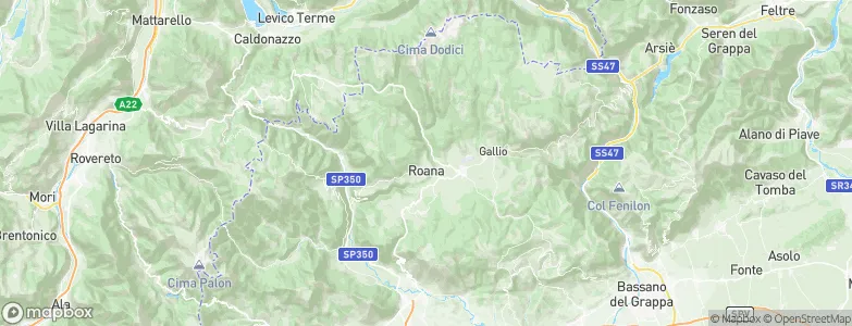 Roana, Italy Map