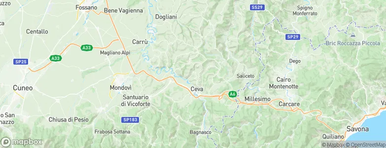 Roascio, Italy Map