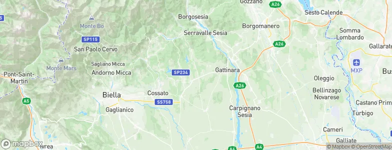 Roasio, Italy Map