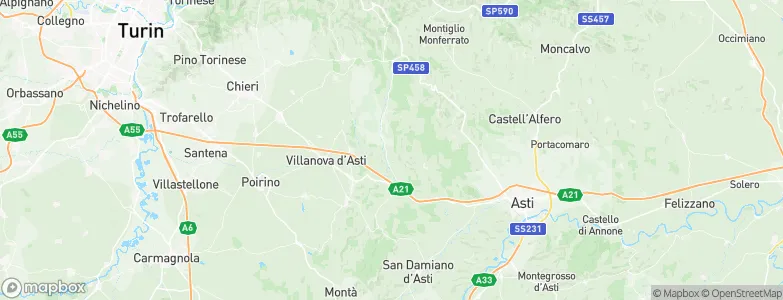 Roatto, Italy Map