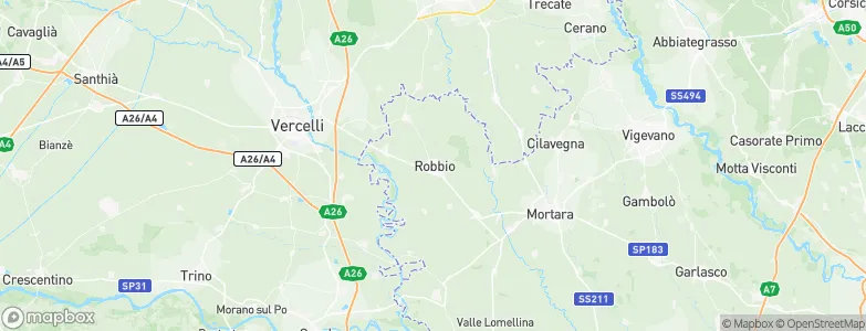 Robbio, Italy Map