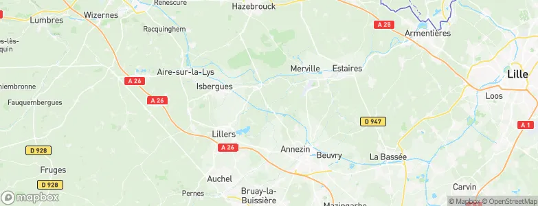 Robecq, France Map
