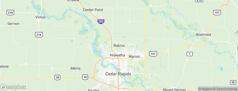 Robins, United States Map